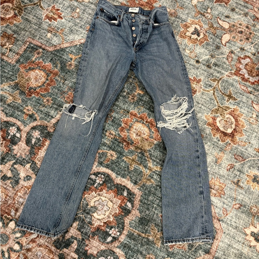 Agolde Vintage Wash Button-Fly Jeans
